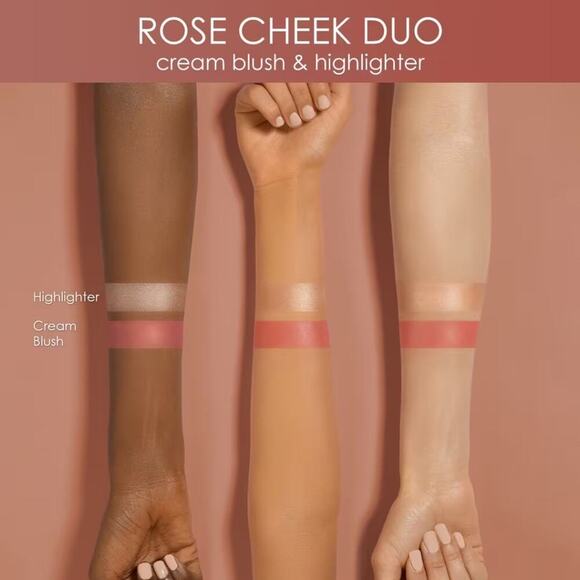 NATASHA DENONA Warm Rose Cheek Duo - Cream Blush and Highlighter - New in Box - Picture 2 of 3